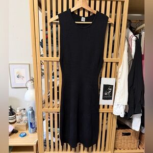 Authentic Toteme Black Midi Dress, Size - small